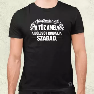 Aludjatok csak fehér férfi póló