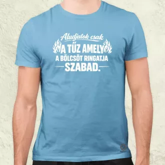 Aludjatok csak fehér férfi póló