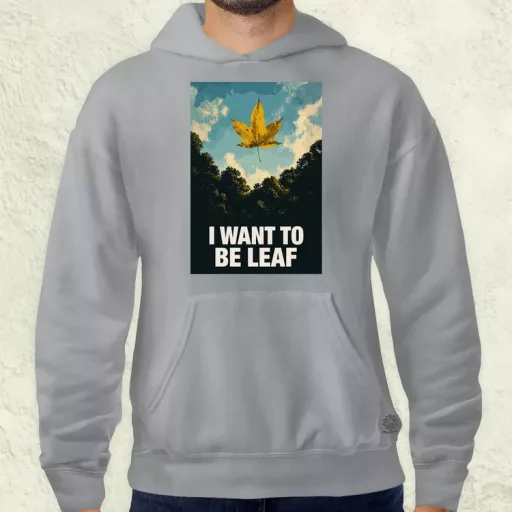 I Want To Be Leaf férfi pulóver