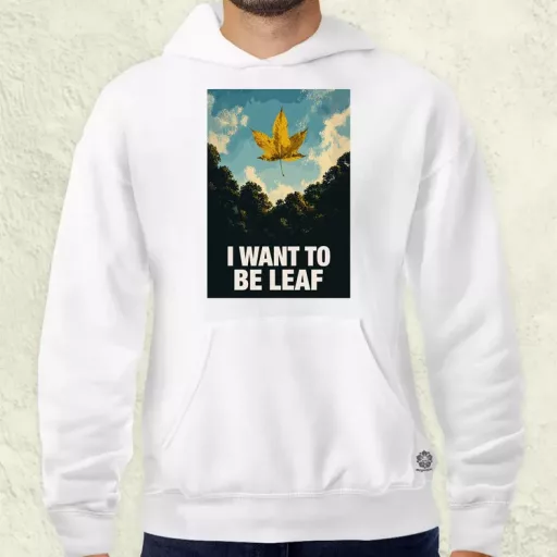 I Want To Be Leaf férfi pulóver
