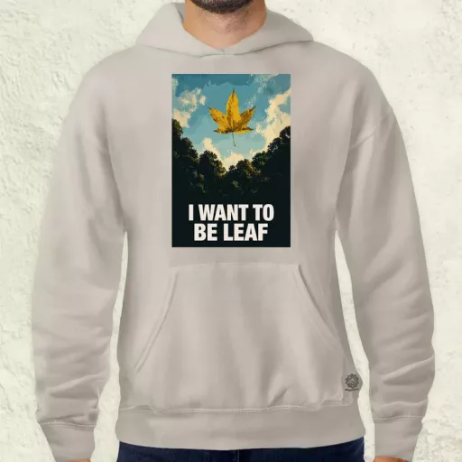 I Want To Be Leaf férfi pulóver