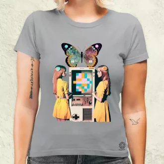   Számítástechnika születése szürrealista pop art v1 női póló