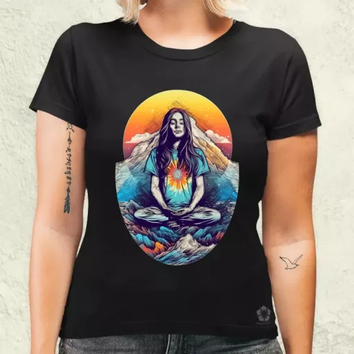 Hegyen meditálás v1 női póló