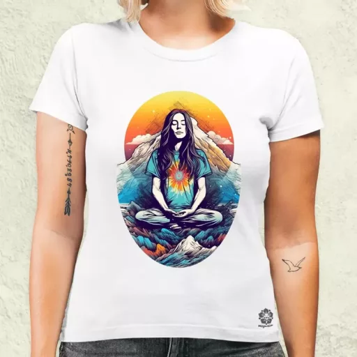 Hegyen meditálás v1 női póló