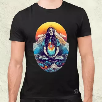 Hegyen meditálás v1 férfi póló