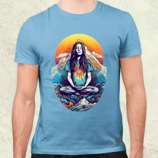 Hegyen meditálás v1 férfi póló
