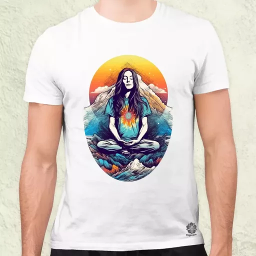Hegyen meditálás v1 férfi póló