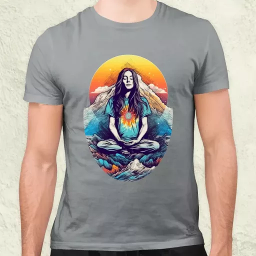 Hegyen meditálás v1 férfi póló