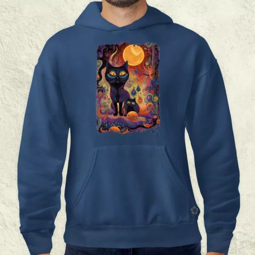 Pszichedelikus éteri macska álomkép v5 férfi pulóver