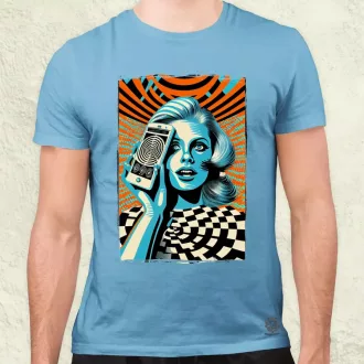   Vintage szürreális digitális technológia v1 férfi póló