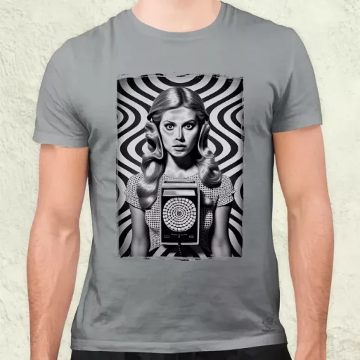 Vintage szürreális digitális technológia v3 férfi póló