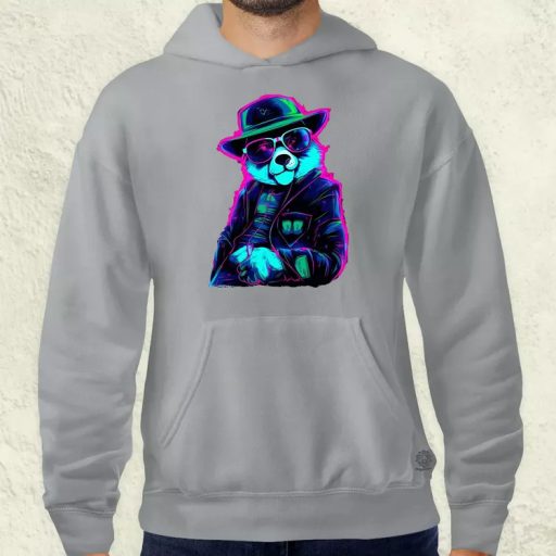 Neon gengszter panda v1 férfi pulóver
