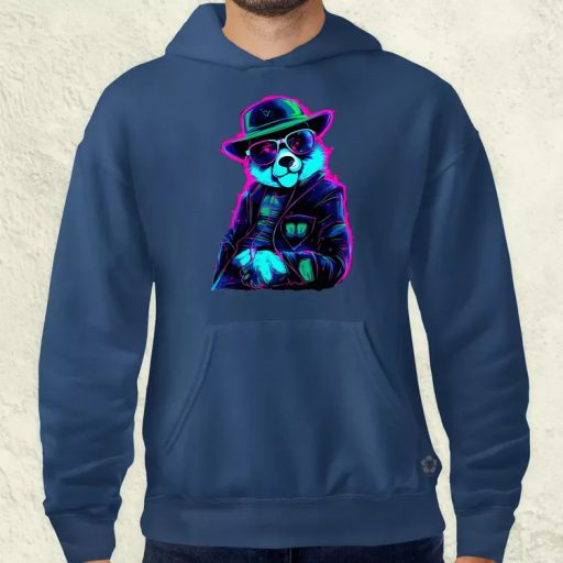 Neon gengszter panda v1 férfi pulóver