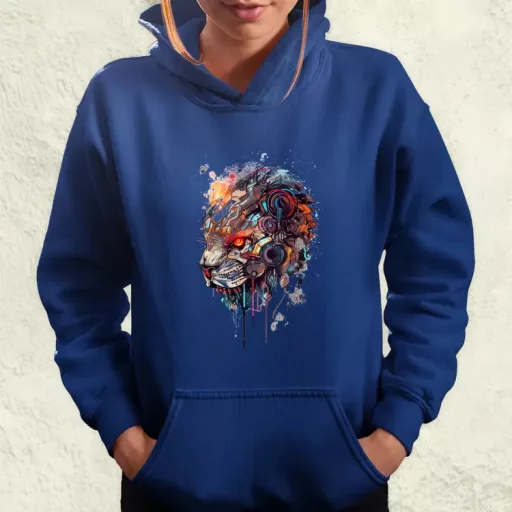 Oroszlán mecha fej v1 női pulóver