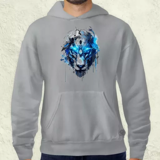 Oroszlán mecha fej v2 férfi pulóver