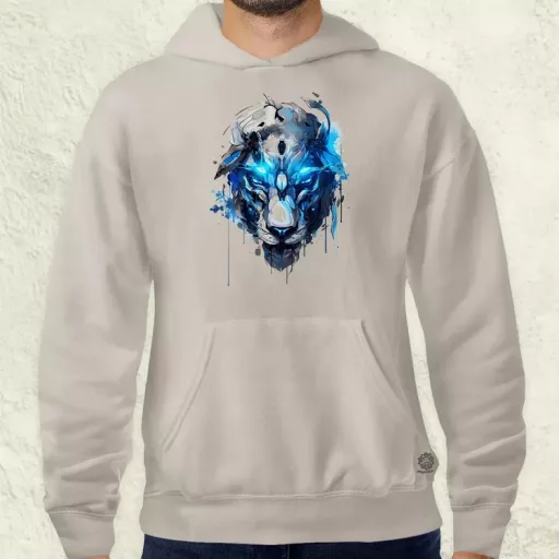 Oroszlán mecha fej v2 férfi pulóver