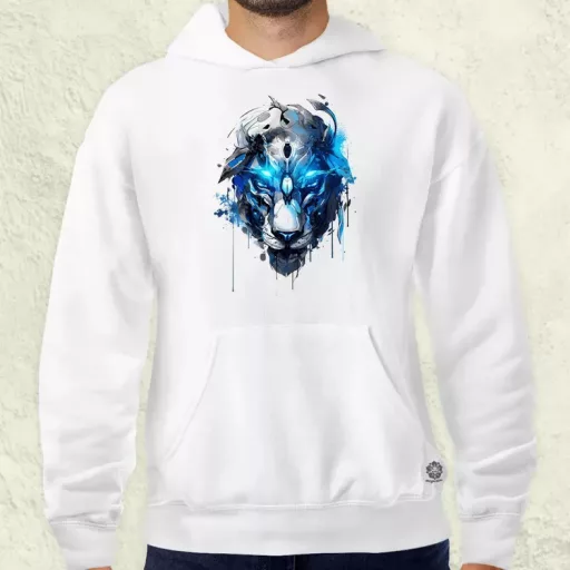 Oroszlán mecha fej v2 férfi pulóver