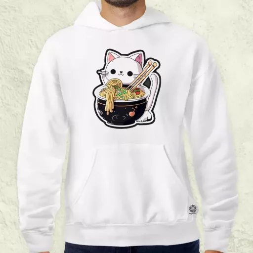 Kawaii rámen cica v3 férfi pulóver