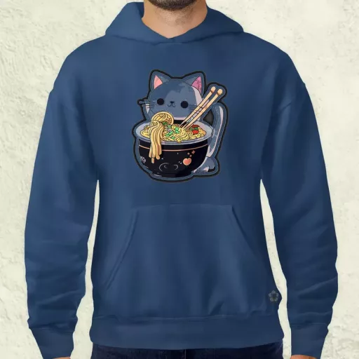 Kawaii rámen cica v3 férfi pulóver