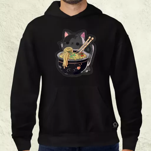 Kawaii rámen cica v3 férfi pulóver