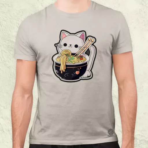 Kawaii rámen cica v3 férfi póló