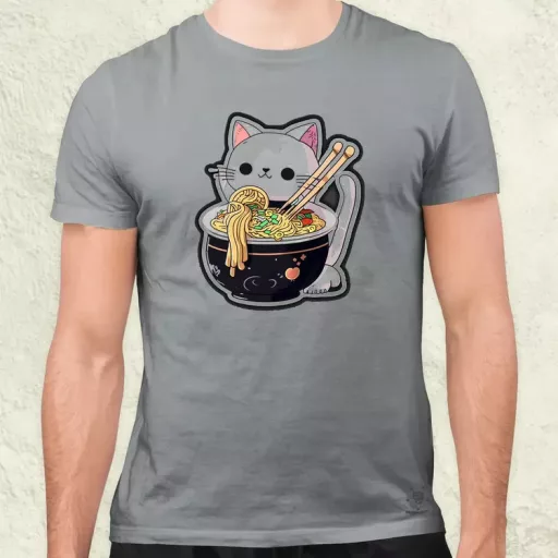 Kawaii rámen cica v3 férfi póló