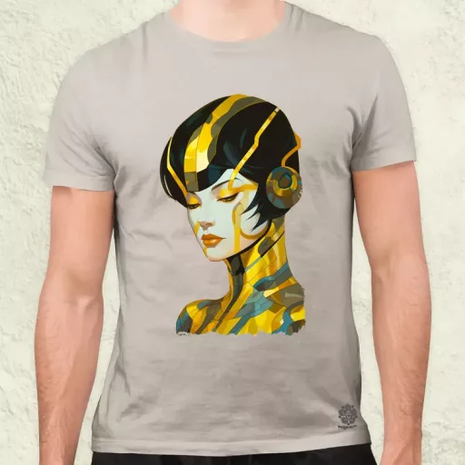 Pop art cyberpunk portré v9 férfi póló