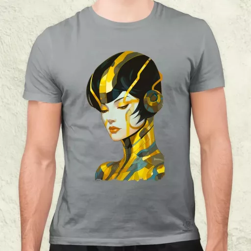Pop art cyberpunk portré v9 férfi póló