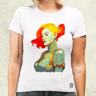 Pop art cyberpunk portré v11 női póló