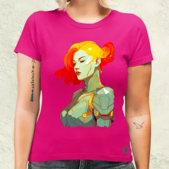 Pop art cyberpunk portré v11 női póló