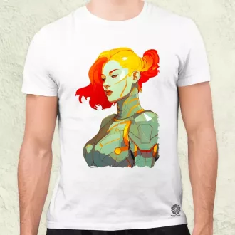 Pop art cyberpunk portré v11 férfi póló