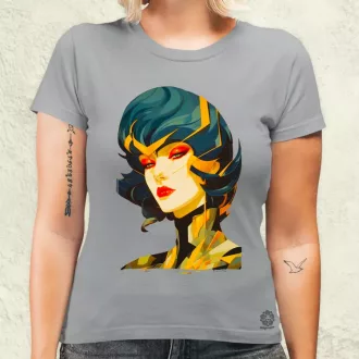 Pop art cyberpunk portré v3 női póló