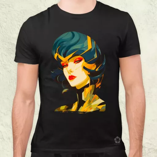 Pop art cyberpunk portré v3 férfi póló
