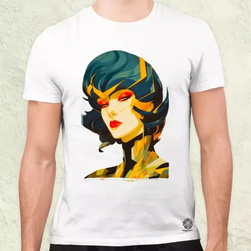 Pop art cyberpunk portré v3 férfi póló