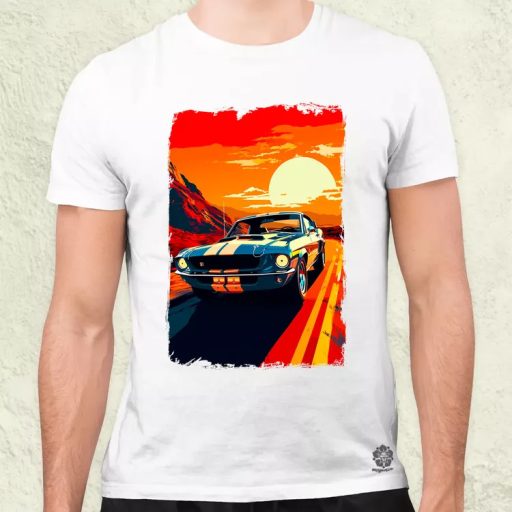 1969 Shelby GT500 retró utazás v1 férfi póló
