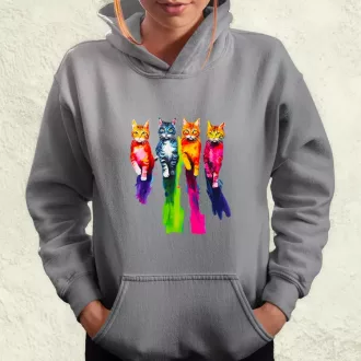 Macskák úton v3 női pulóver