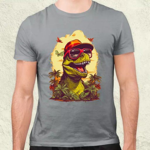 Nyaral a dinó férfi póló