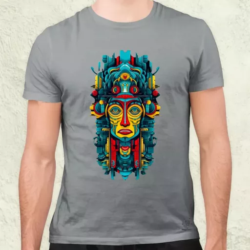 Pszichedelikus totem maszk v1 férfi póló
