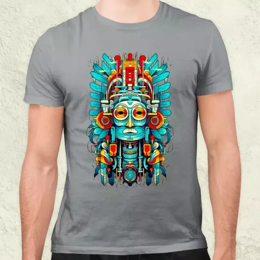 Pszichedelikus totem maszk v2 férfi póló