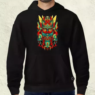 Pszichedelikus totem maszk v3 férfi pulóver