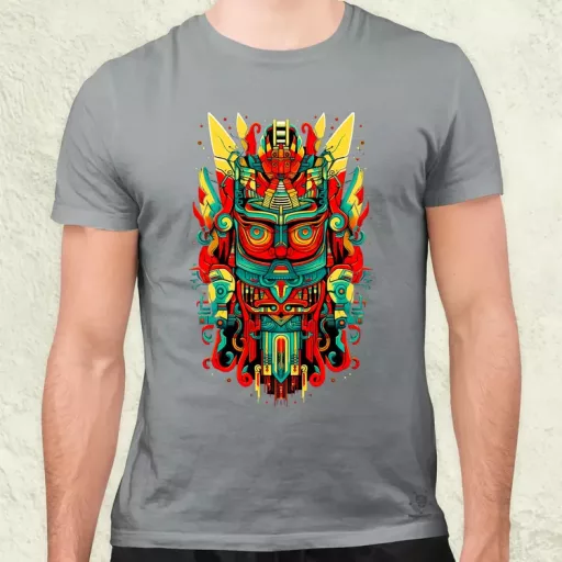 Pszichedelikus totem maszk v3 férfi póló