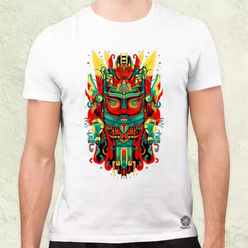 Pszichedelikus totem maszk v3 férfi póló