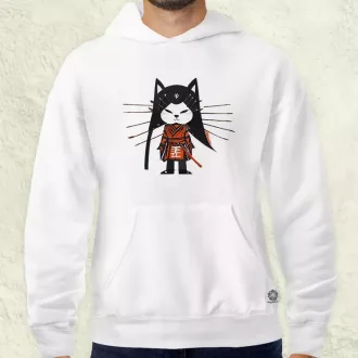 Aranyos Szamuráj kiscica v2 férfi pulóver