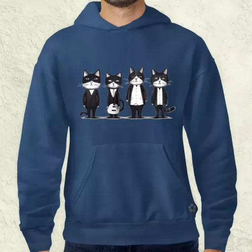 Macska Beatles v1 férfi pulóver