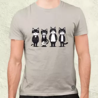 Macska Beatles v1 férfi póló