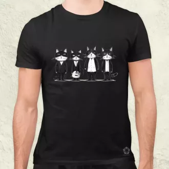 Macska Beatles v1 férfi póló