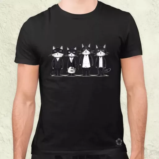 Macska Beatles v1 férfi póló