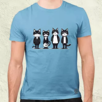 Macska Beatles v1 férfi póló