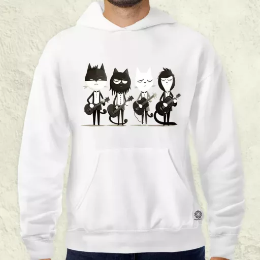 Macska Beatles v2 férfi pulóver