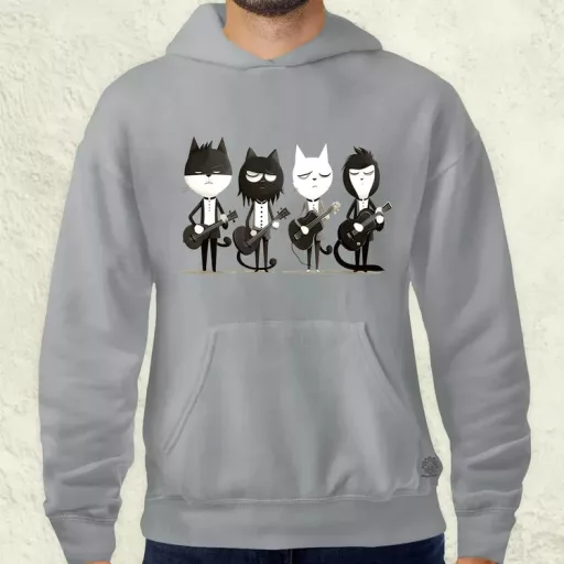 Macska Beatles v2 férfi pulóver